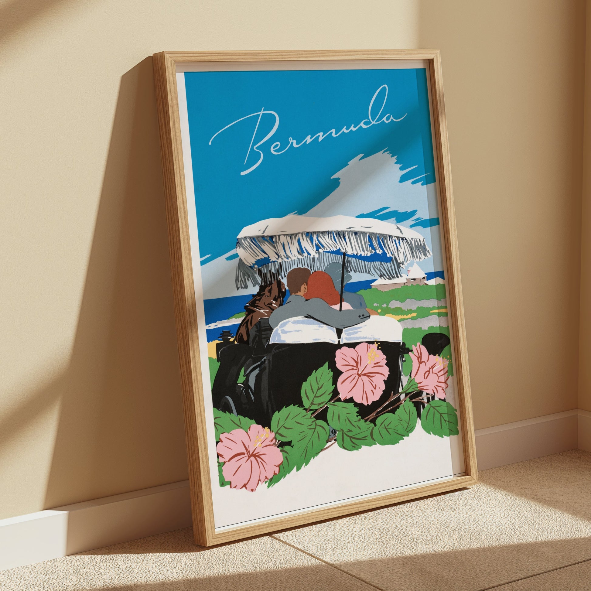 Premium Poster of Vintage Bermuda Romantic Scenic Travel Art Posters