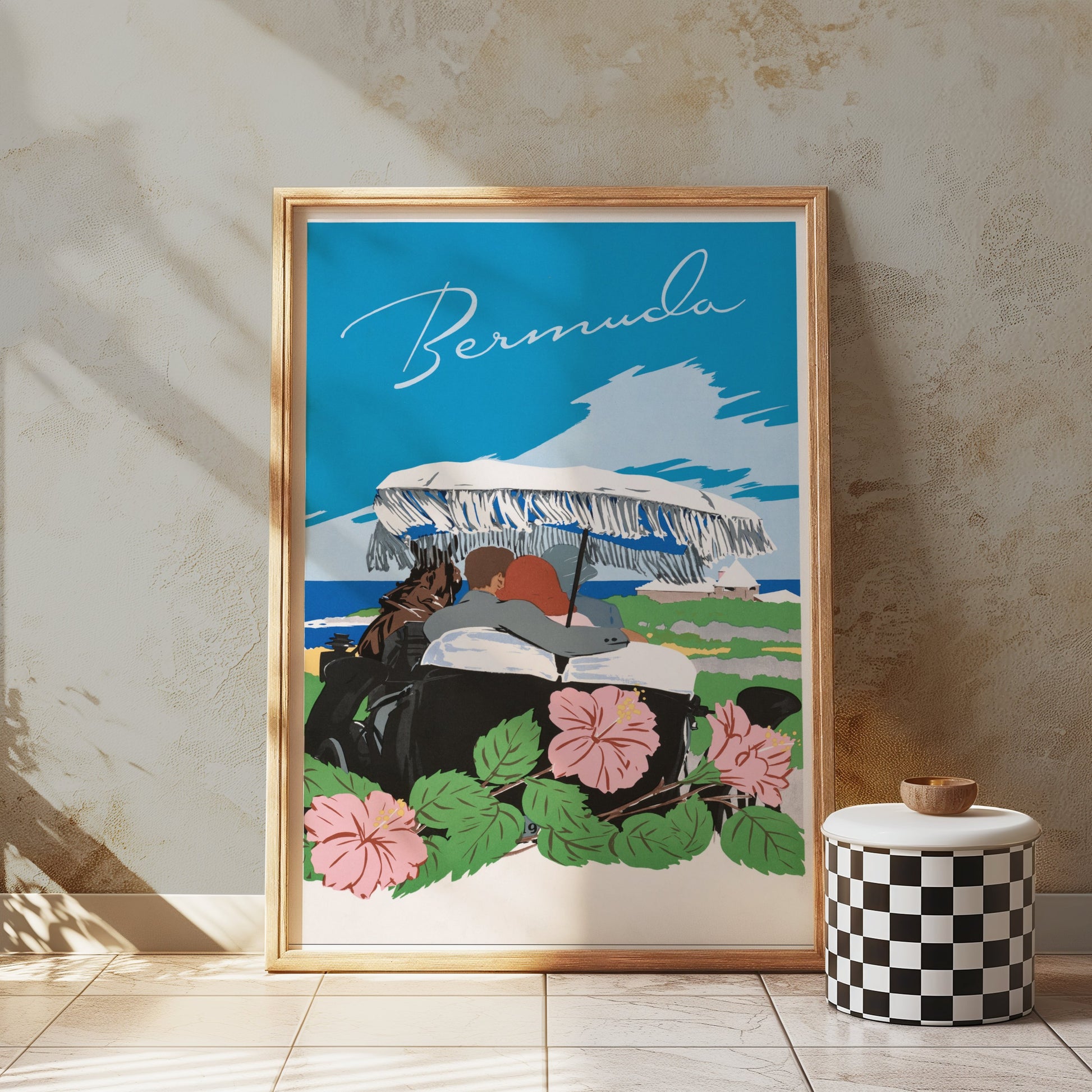 Premium Poster of Vintage Bermuda Romantic Scenic Travel Art Posters