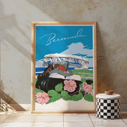 Premium Poster of Vintage Bermuda Romantic Scenic Travel Art Posters