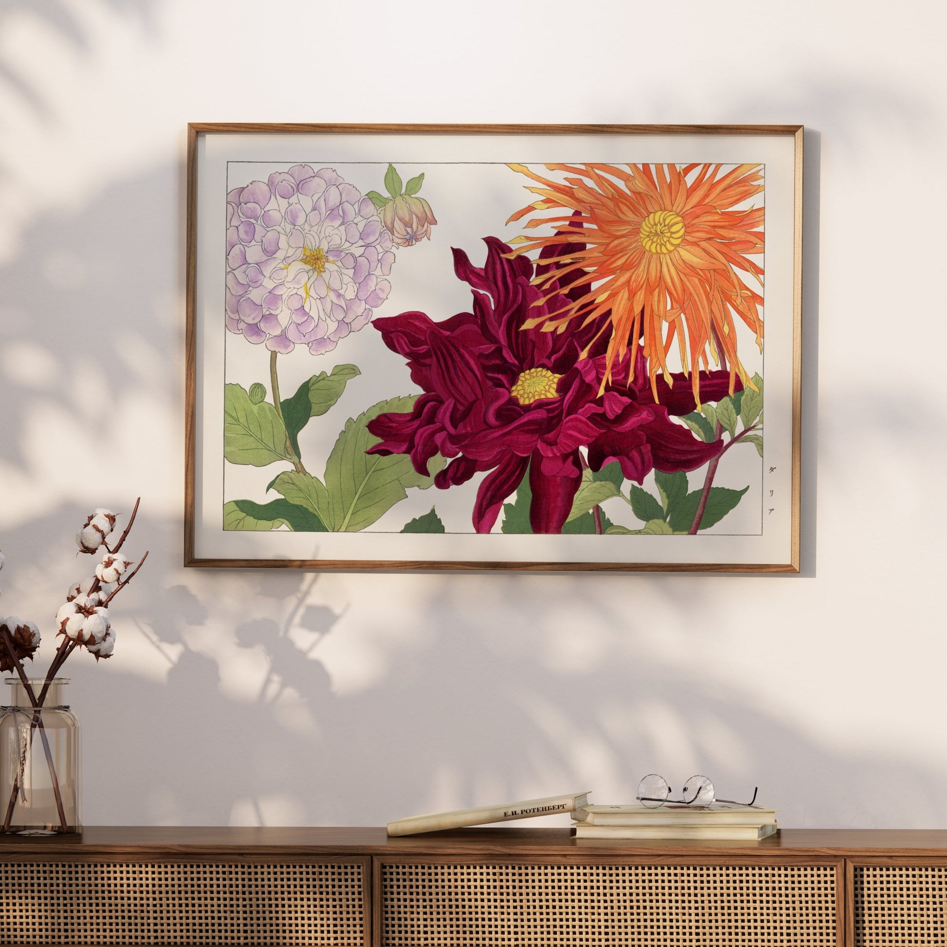 Premium Poster of Vintage Botanical Art Japanese Flowers Wall Posters