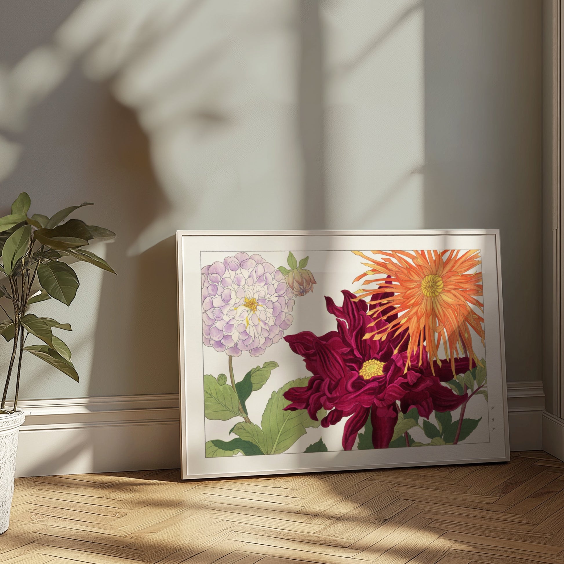 Premium Poster of Vintage Botanical Art Japanese Flowers Wall Posters