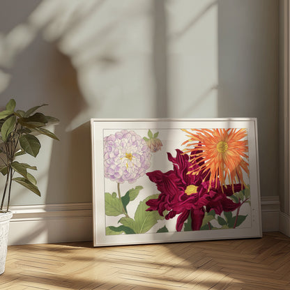 Premium Poster of Vintage Botanical Art Japanese Flowers Wall Posters