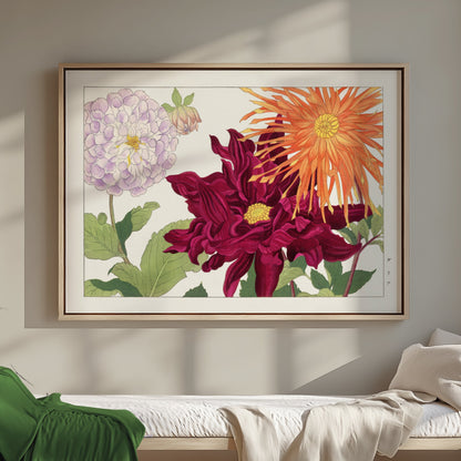 Premium Poster of Vintage Botanical Art Japanese Flowers Wall Posters