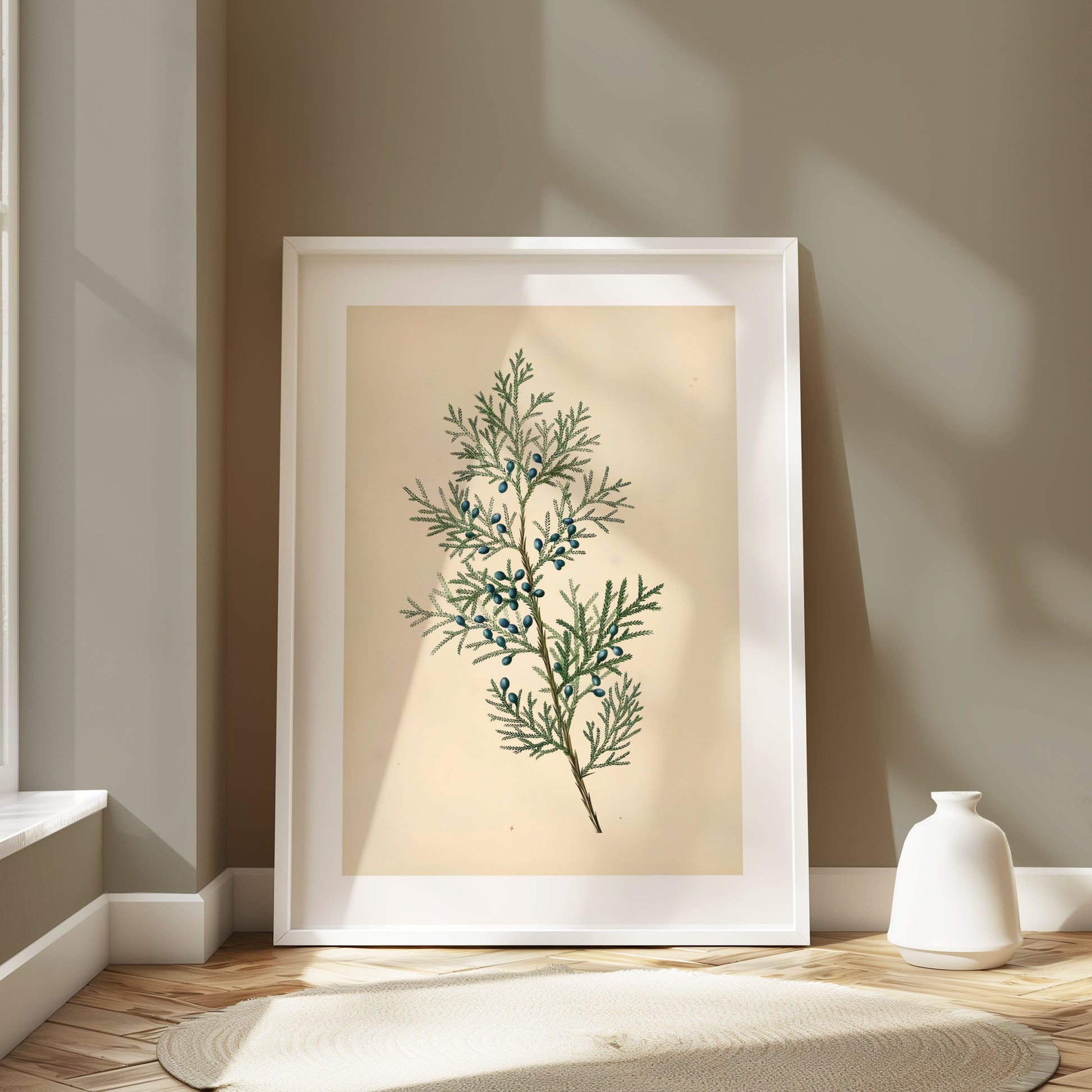 Premium Poster of Vintage Botanical Print with Greenery and Berries Posters