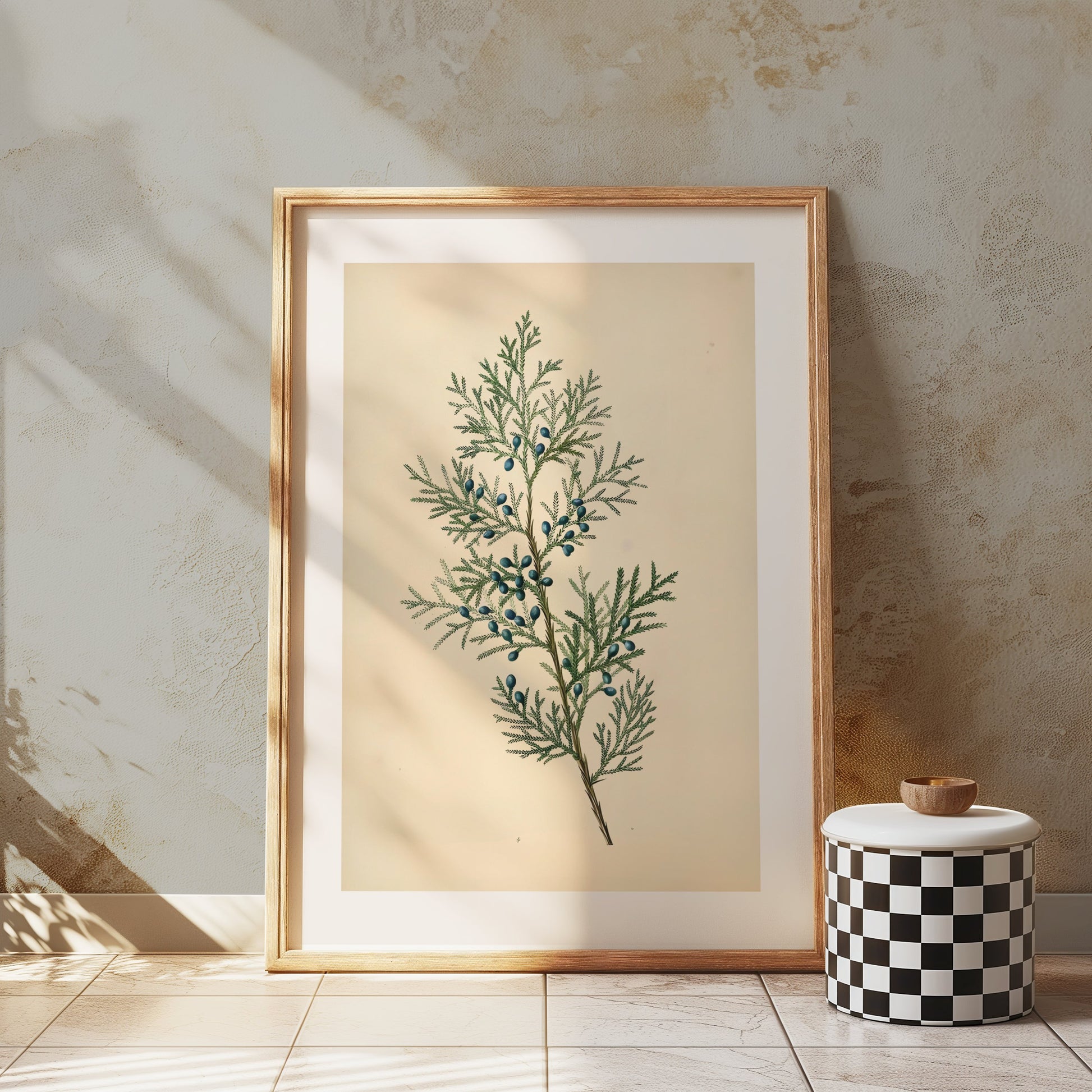 Premium Poster of Vintage Botanical Print with Greenery and Berries Posters