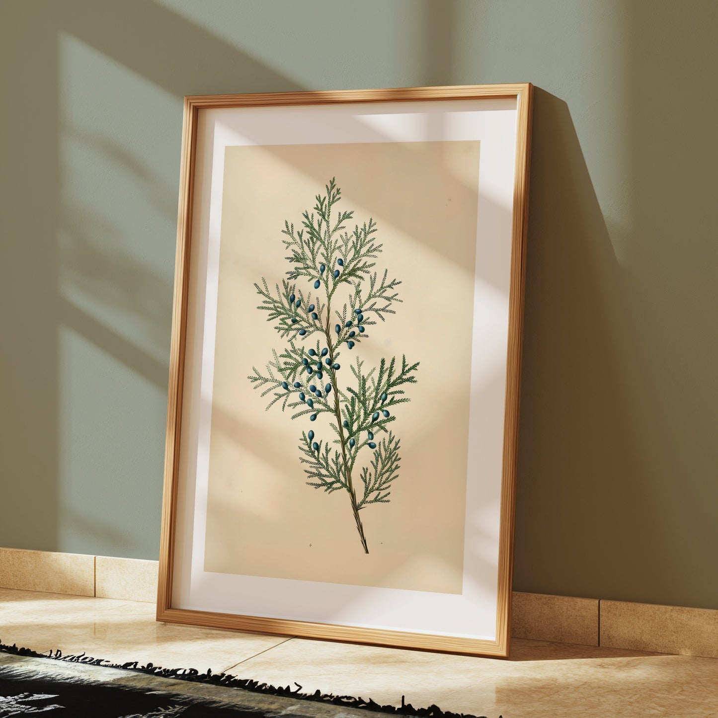 Premium Poster of Vintage Botanical Print with Greenery and Berries Posters