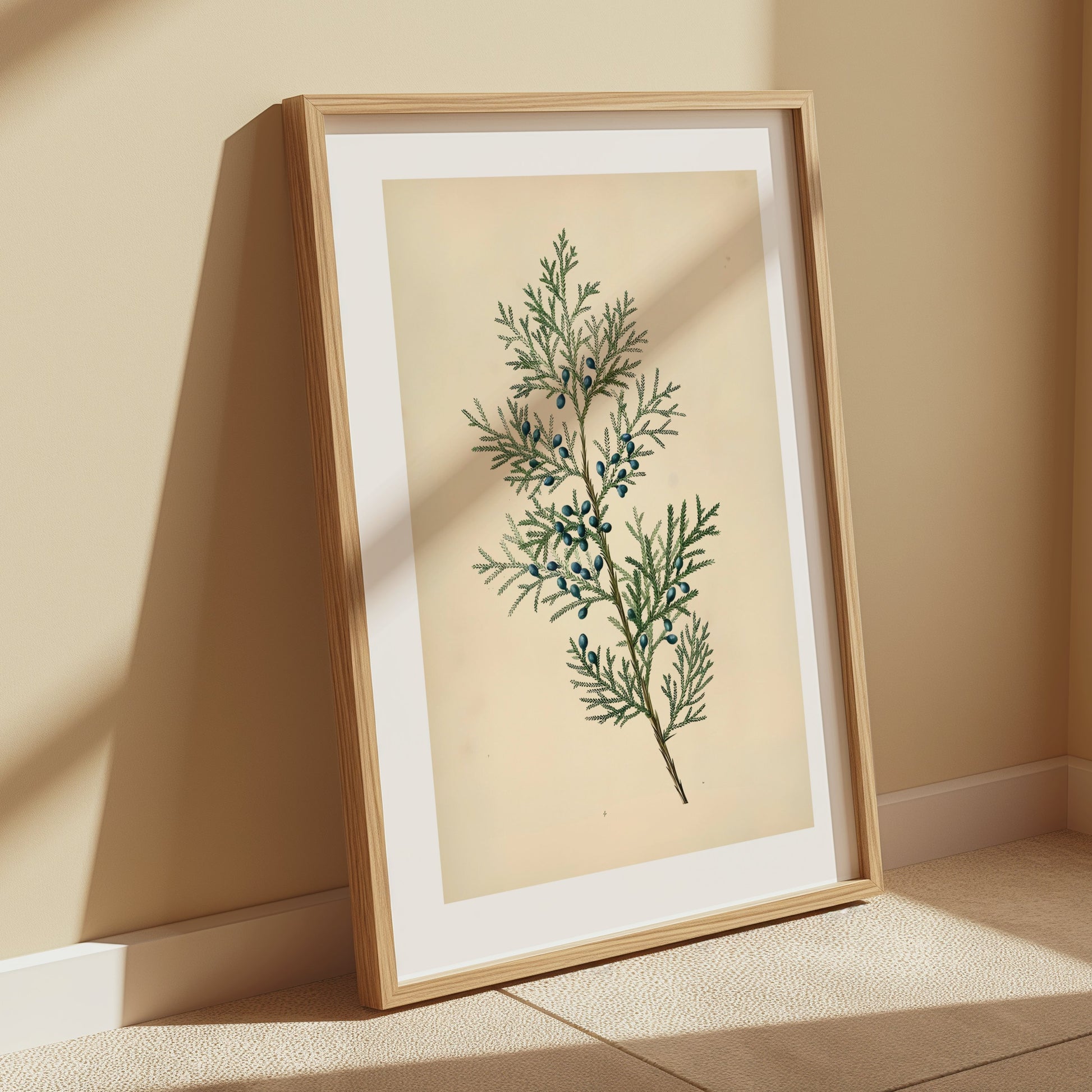 Premium Poster of Vintage Botanical Print with Greenery and Berries Posters