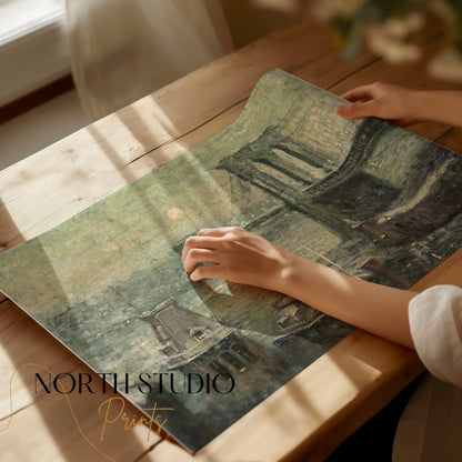 Premium Poster of Vintage Brooklyn Bridge Art Collection Posters
