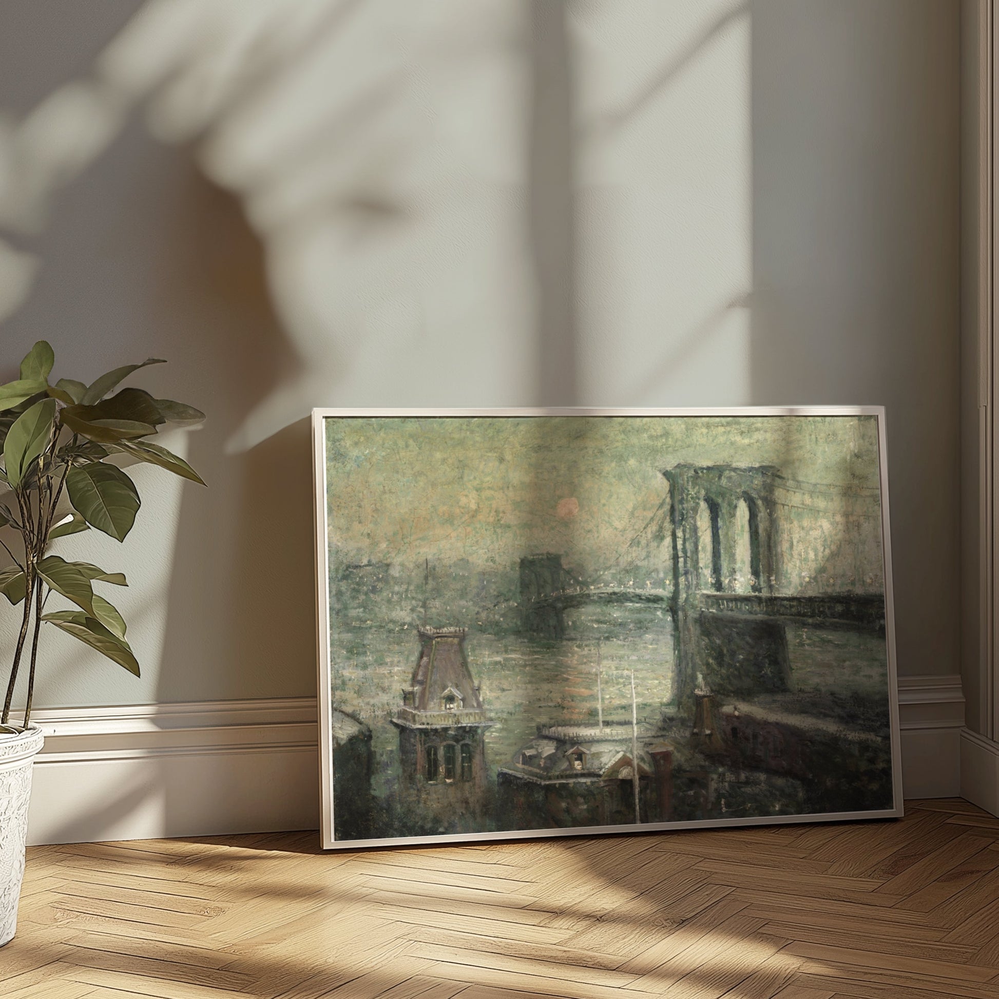 Premium Poster of Vintage Brooklyn Bridge Art Collection Posters