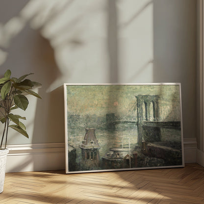 Premium Poster of Vintage Brooklyn Bridge Art Collection Posters