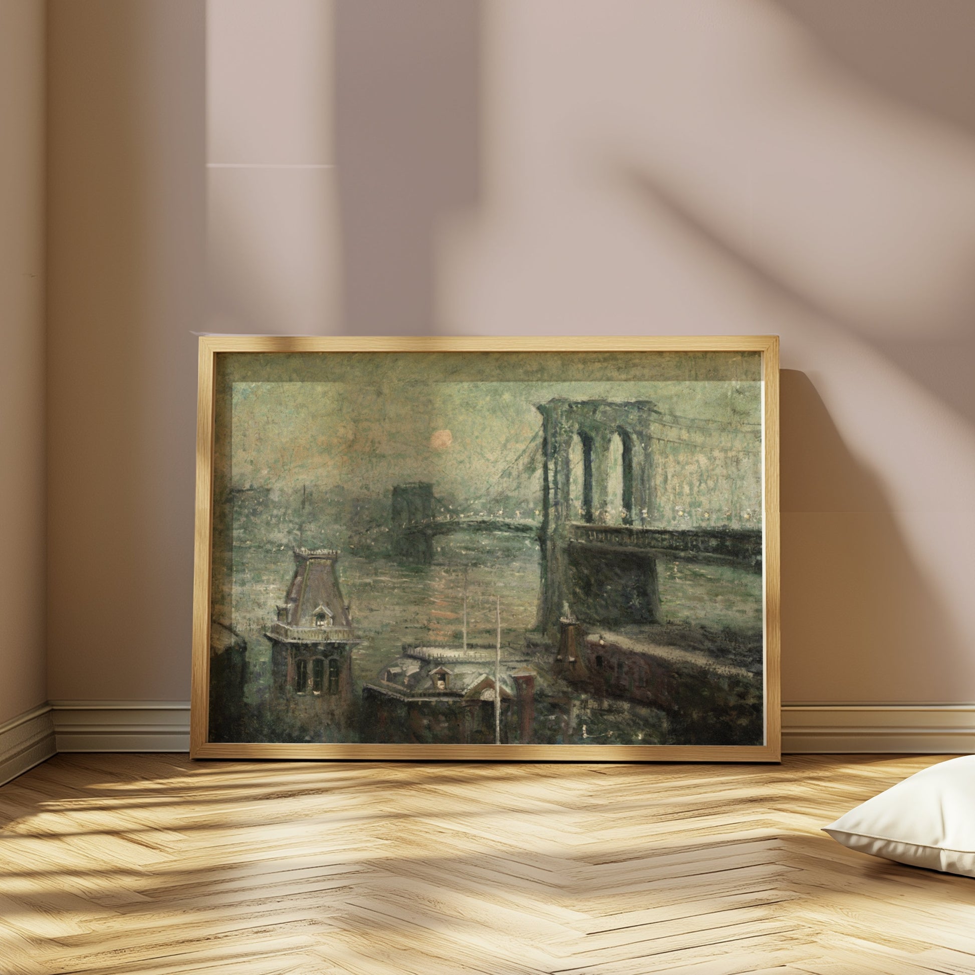 Premium Poster of Vintage Brooklyn Bridge Art Collection Posters