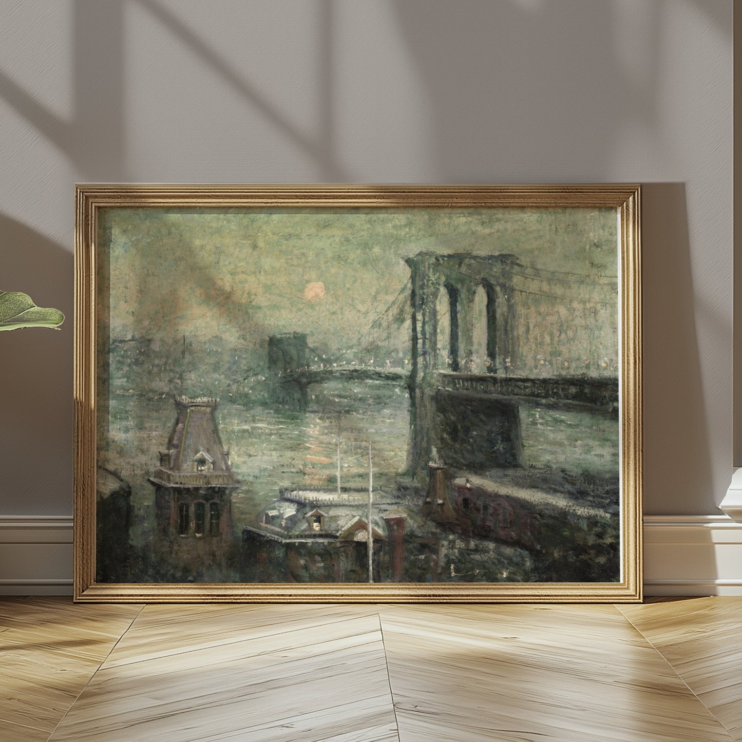 Premium Poster of Vintage Brooklyn Bridge Art Collection Posters