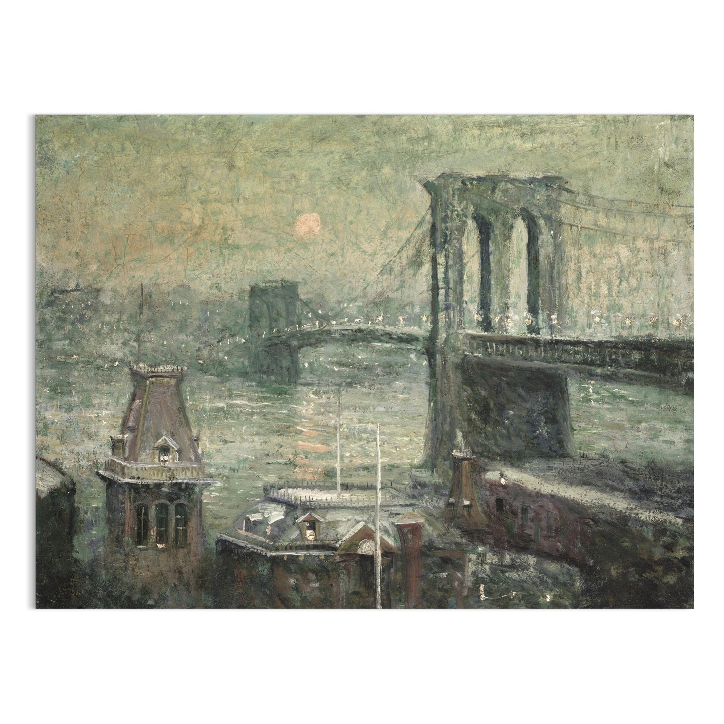 Premium Poster of Vintage Brooklyn Bridge Art Collection Posters