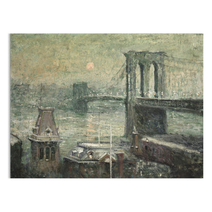 Premium Poster of Vintage Brooklyn Bridge Art Collection Posters
