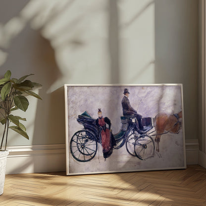 Premium Poster of Vintage Carriage with Elegant Passengers Posters