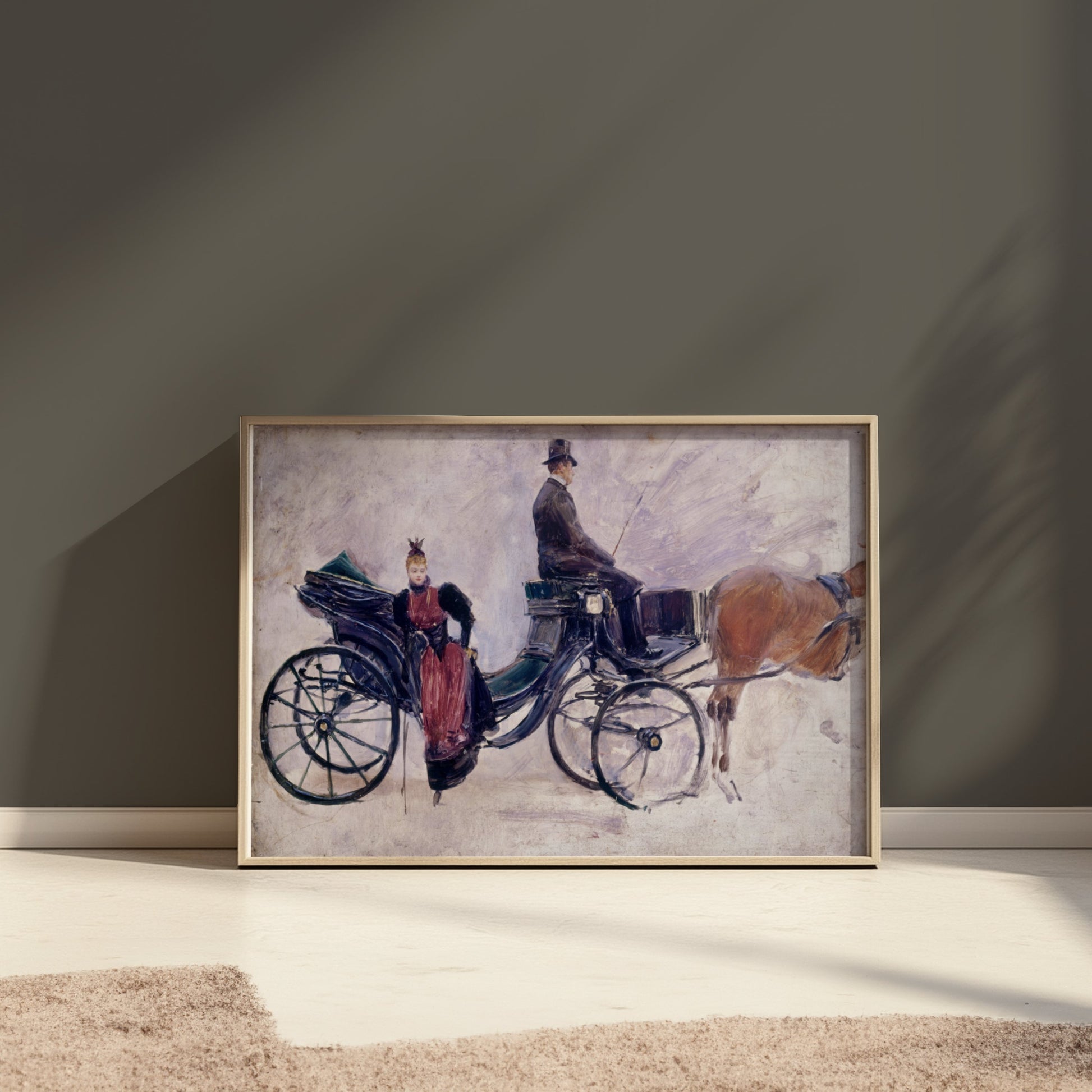 Premium Poster of Vintage Carriage with Elegant Passengers Posters