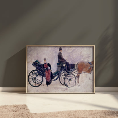 Premium Poster of Vintage Carriage with Elegant Passengers Posters