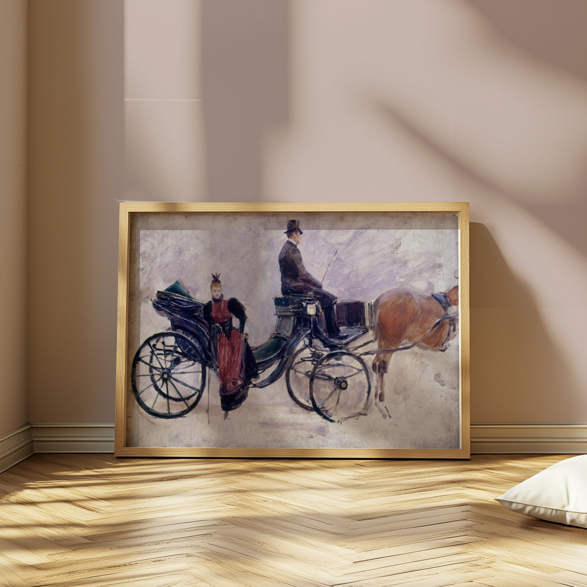 Premium Poster of Vintage Carriage with Elegant Passengers Posters