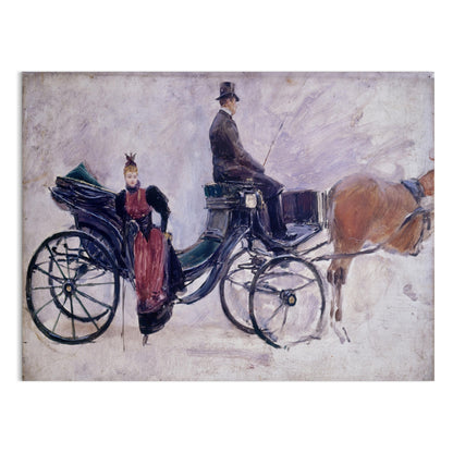 Premium Poster of Vintage Carriage with Elegant Passengers Posters