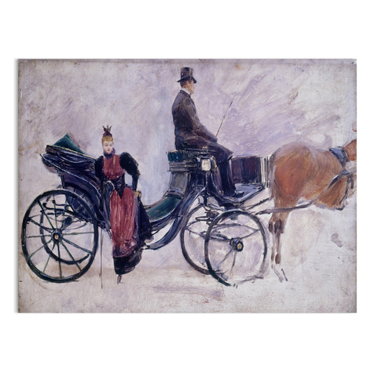 Premium Poster of Vintage Carriage with Elegant Passengers Posters