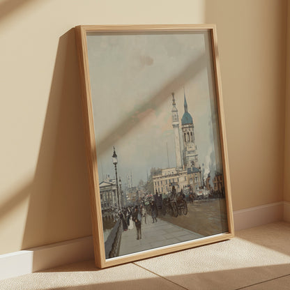 Premium Poster of Vintage Cityscape with Classic Architecture Posters