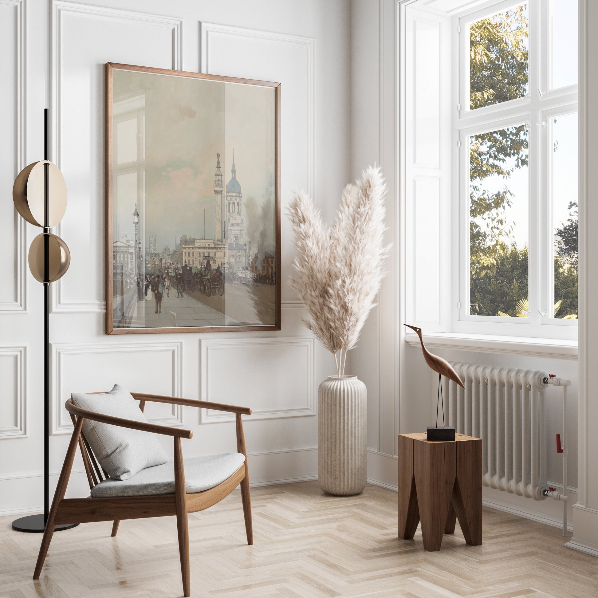 Premium Poster of Vintage Cityscape with Classic Architecture Posters