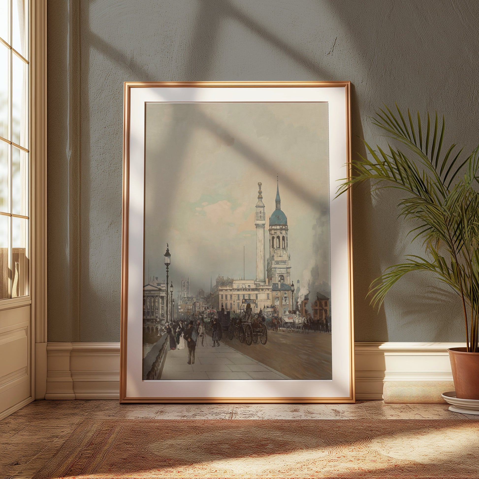 Premium Poster of Vintage Cityscape with Classic Architecture Posters