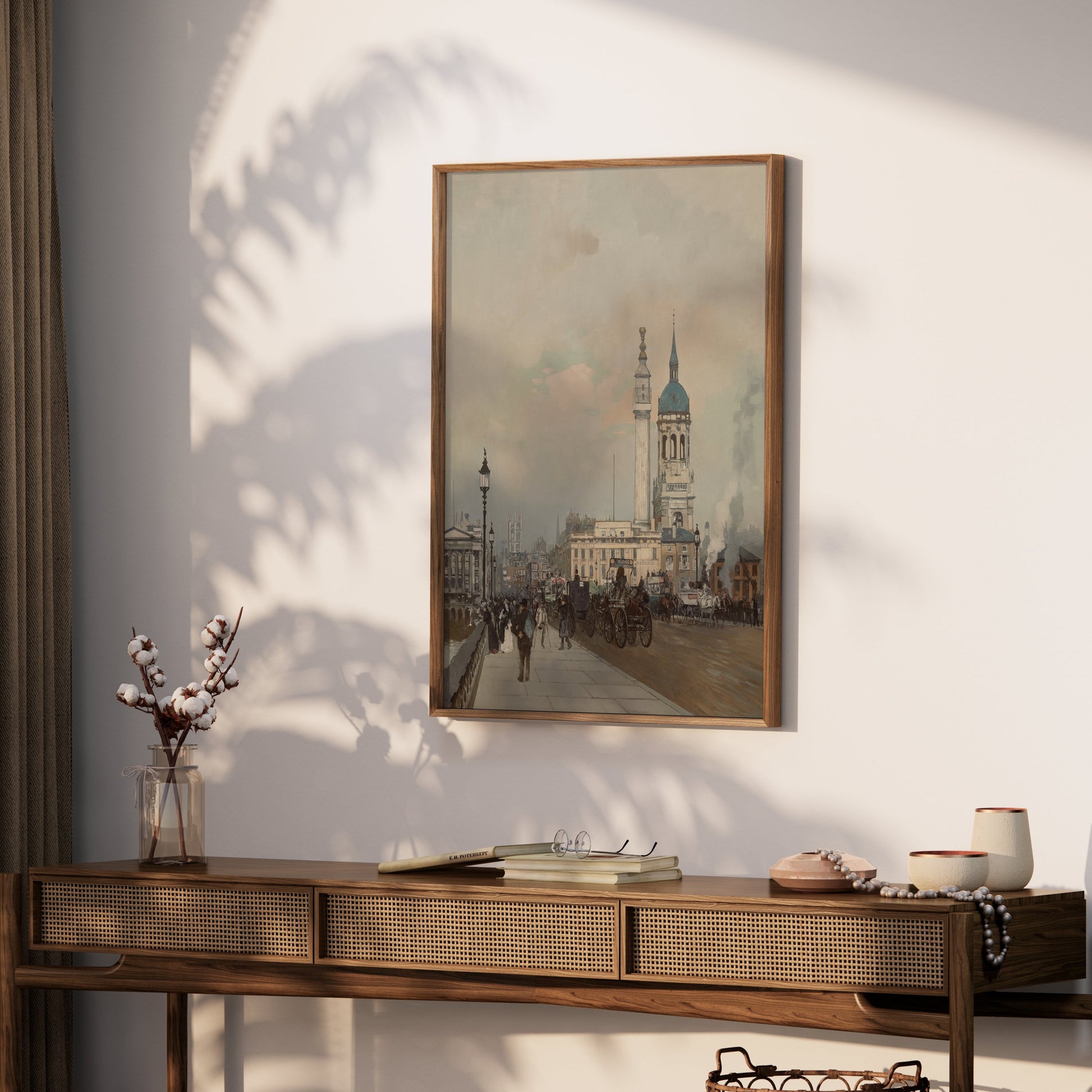 Premium Poster of Vintage Cityscape with Classic Architecture Posters