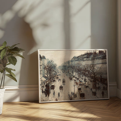 Premium Poster of Vintage Cityscape with Horse Carriages Posters