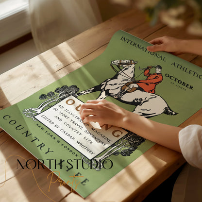 Premium Poster of Vintage Country Life Sports Travel Illustrated Magazine Posters