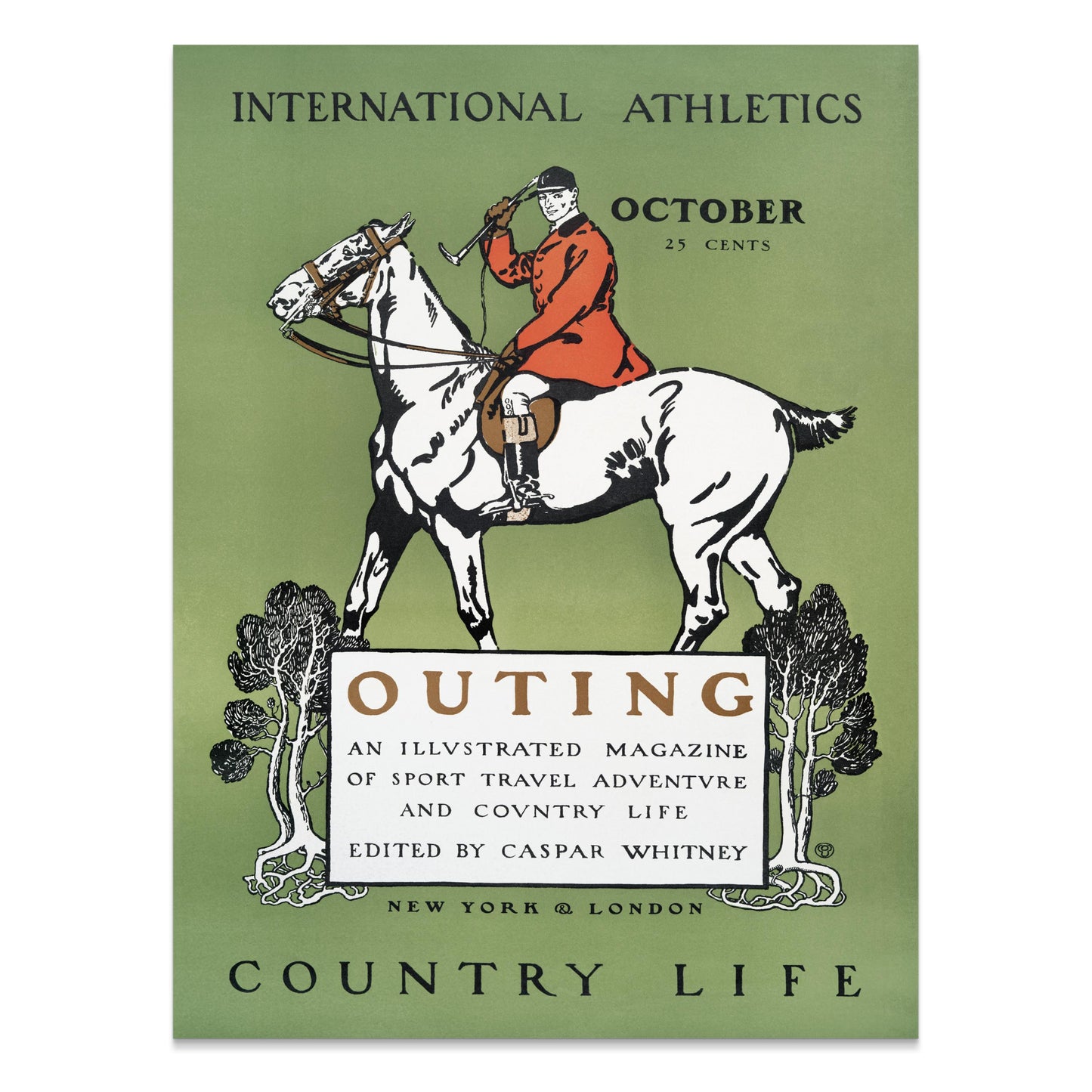Premium Poster of Vintage Country Life Sports Travel Illustrated Magazine Posters