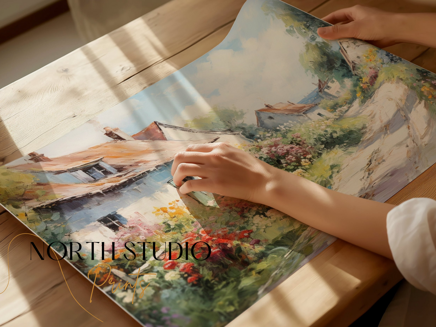 Premium Poster of Vintage Countryside Landscape Artwork Print Posters