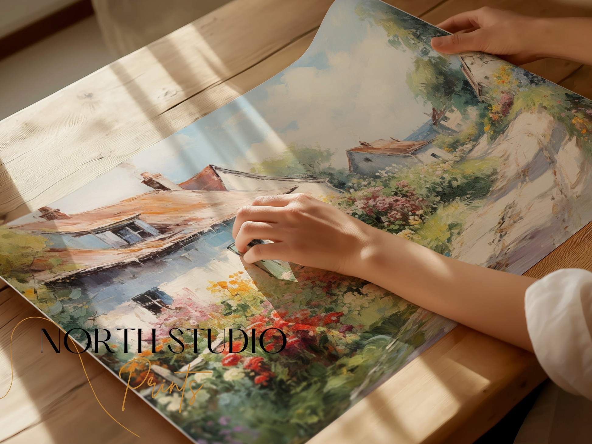 Premium Poster of Vintage Countryside Landscape Artwork Print Posters