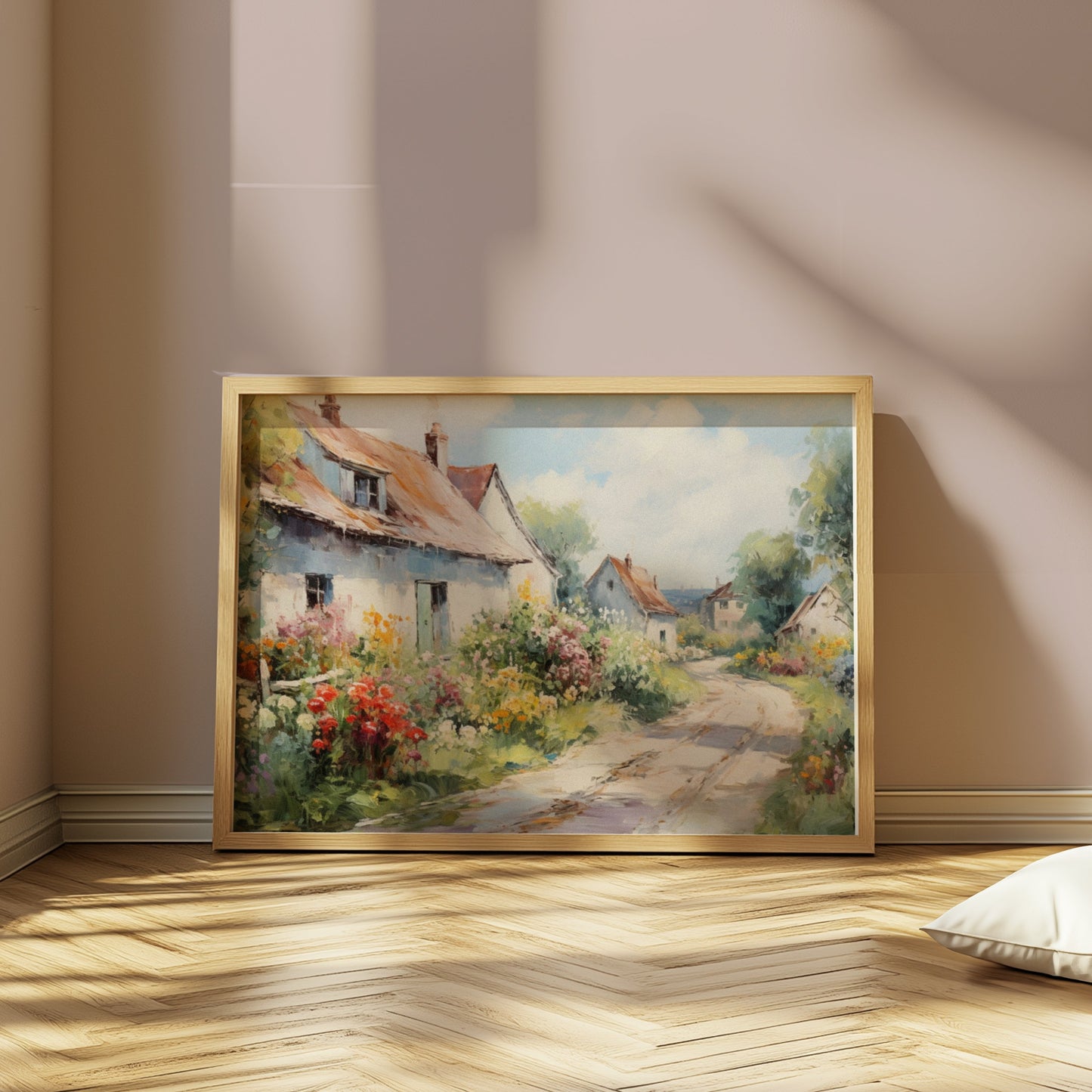 Premium Poster of Vintage Countryside Landscape Artwork Print Posters