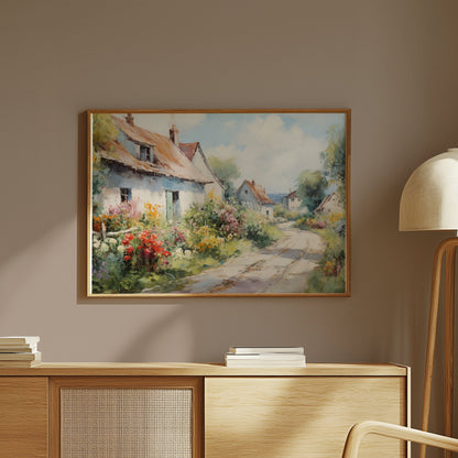 Premium Poster of Vintage Countryside Landscape Artwork Print Posters