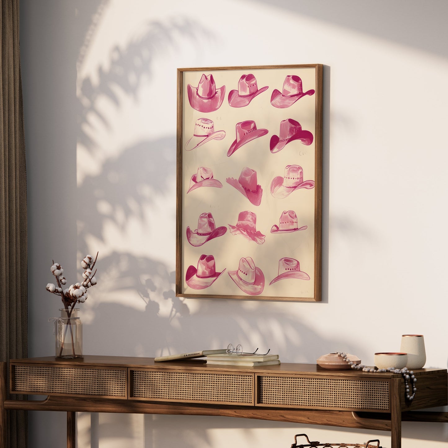 Premium Poster of Vintage Cowboy Hats Collection Wall Art Posters