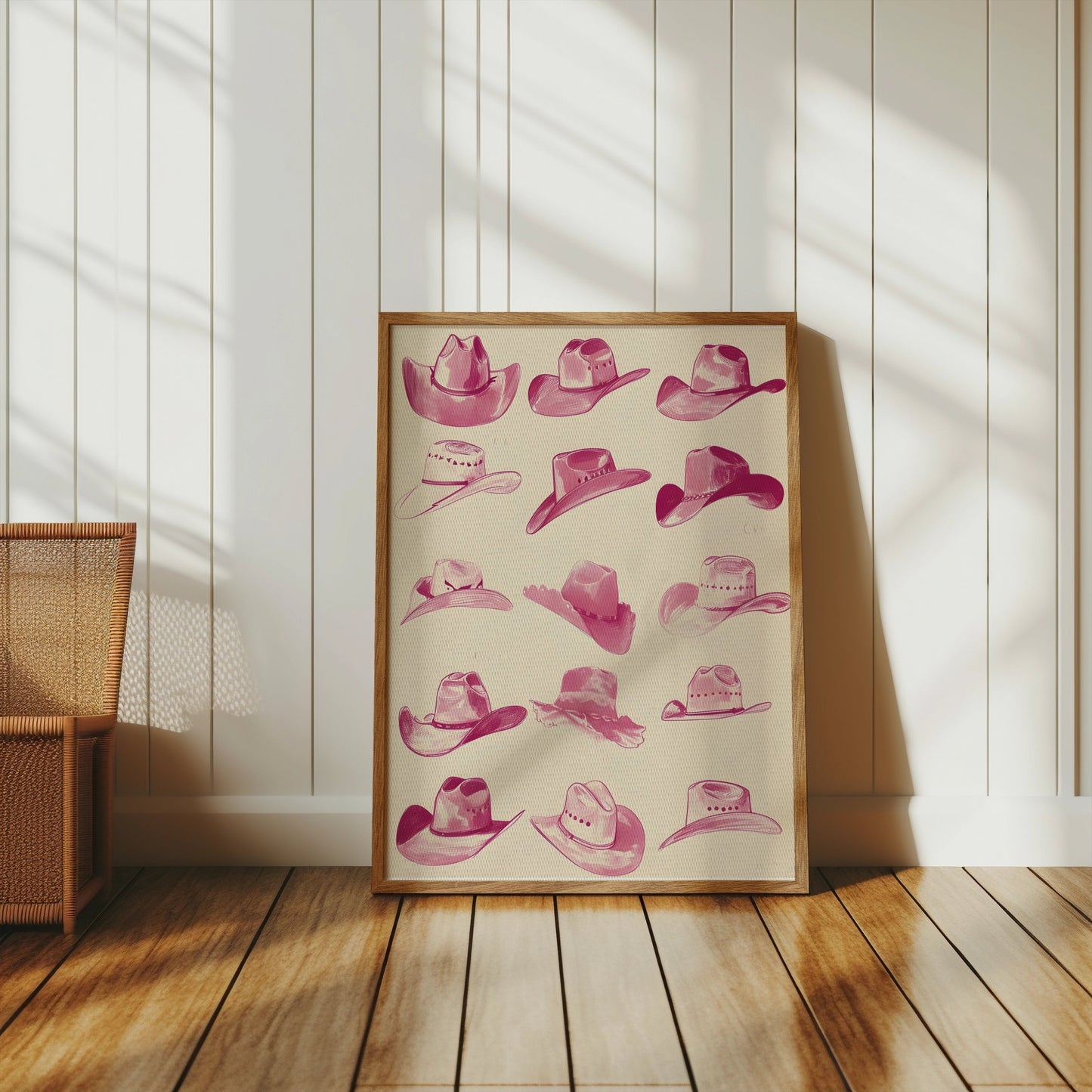 Premium Poster of Vintage Cowboy Hats Collection Wall Art Posters