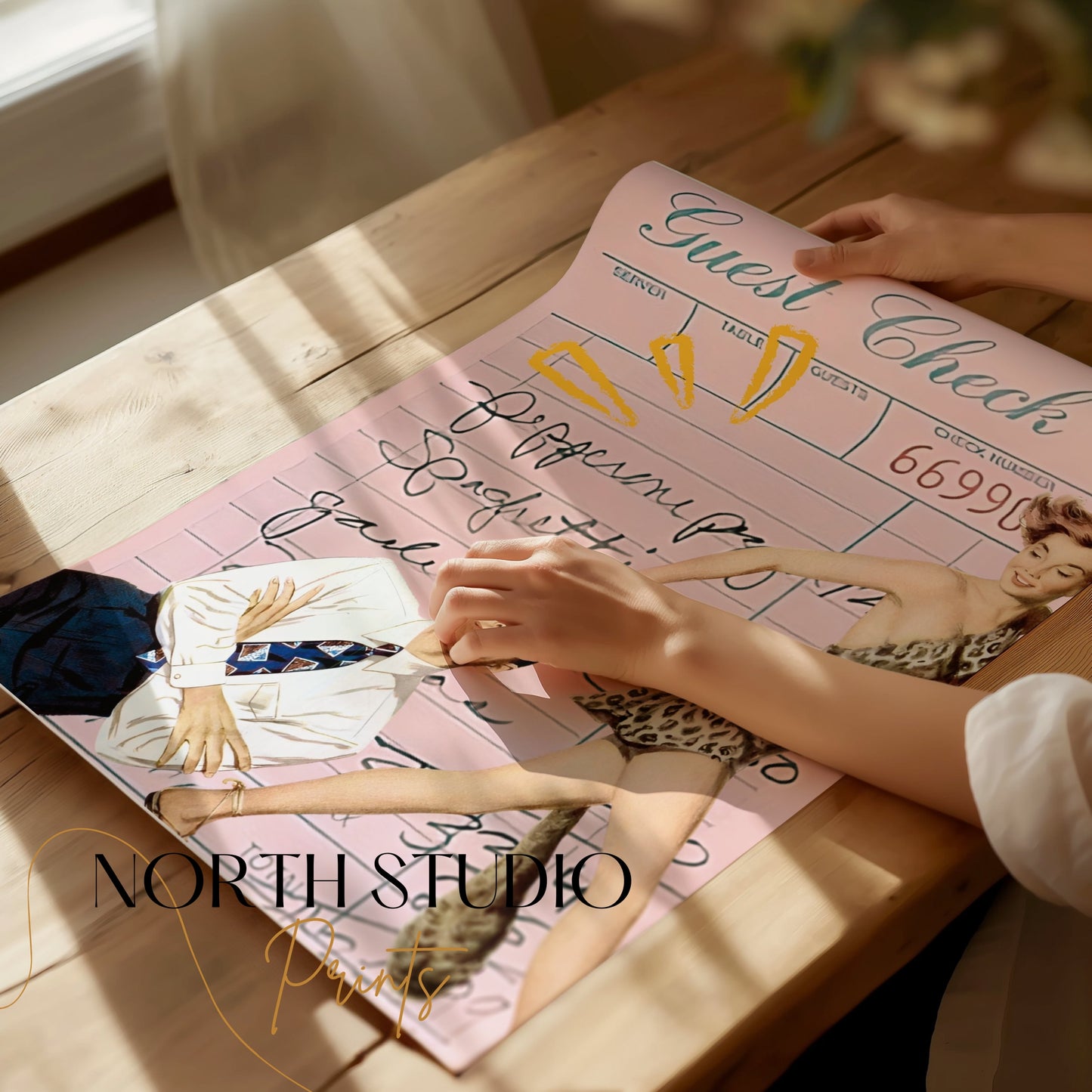 Premium Poster of Vintage Diner Guest Check Art Retro Posters