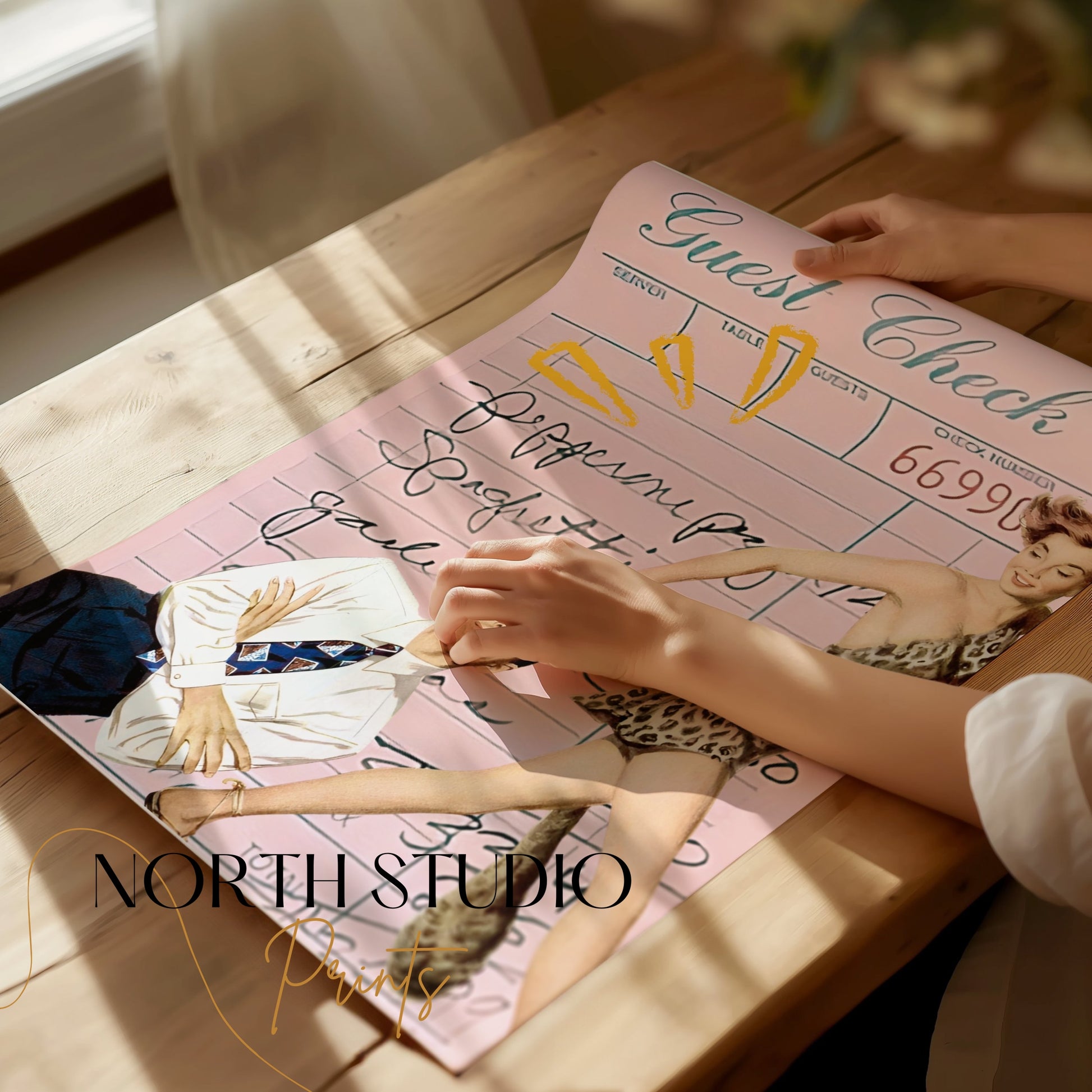 Premium Poster of Vintage Diner Guest Check Art Retro Posters