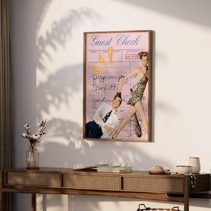 Premium Poster of Vintage Diner Guest Check Art Retro Posters