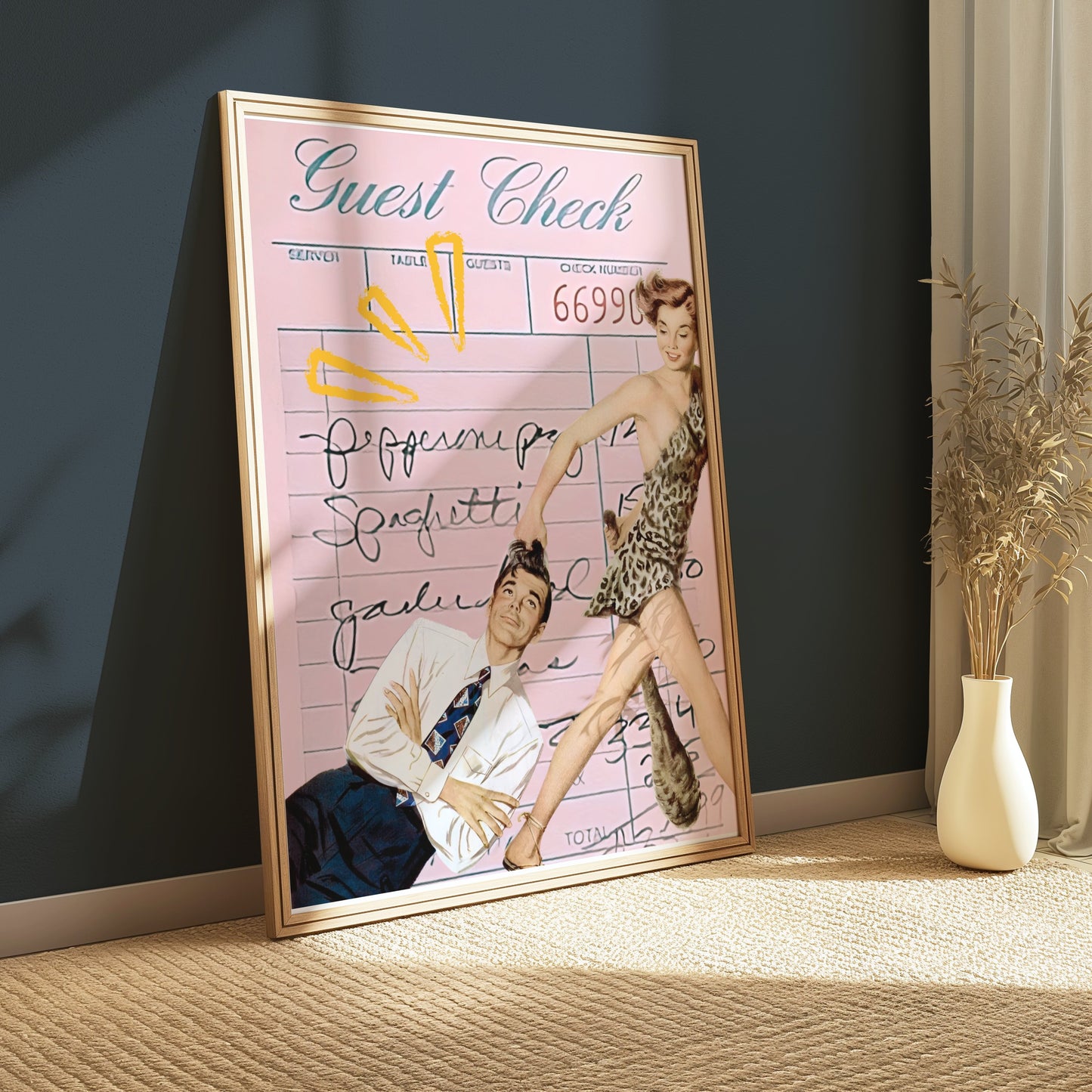 Premium Poster of Vintage Diner Guest Check Art Retro Posters