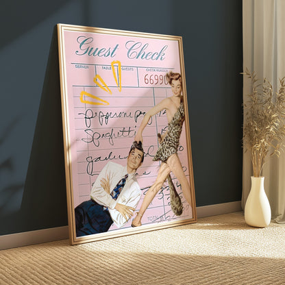 Premium Poster of Vintage Diner Guest Check Art Retro Posters