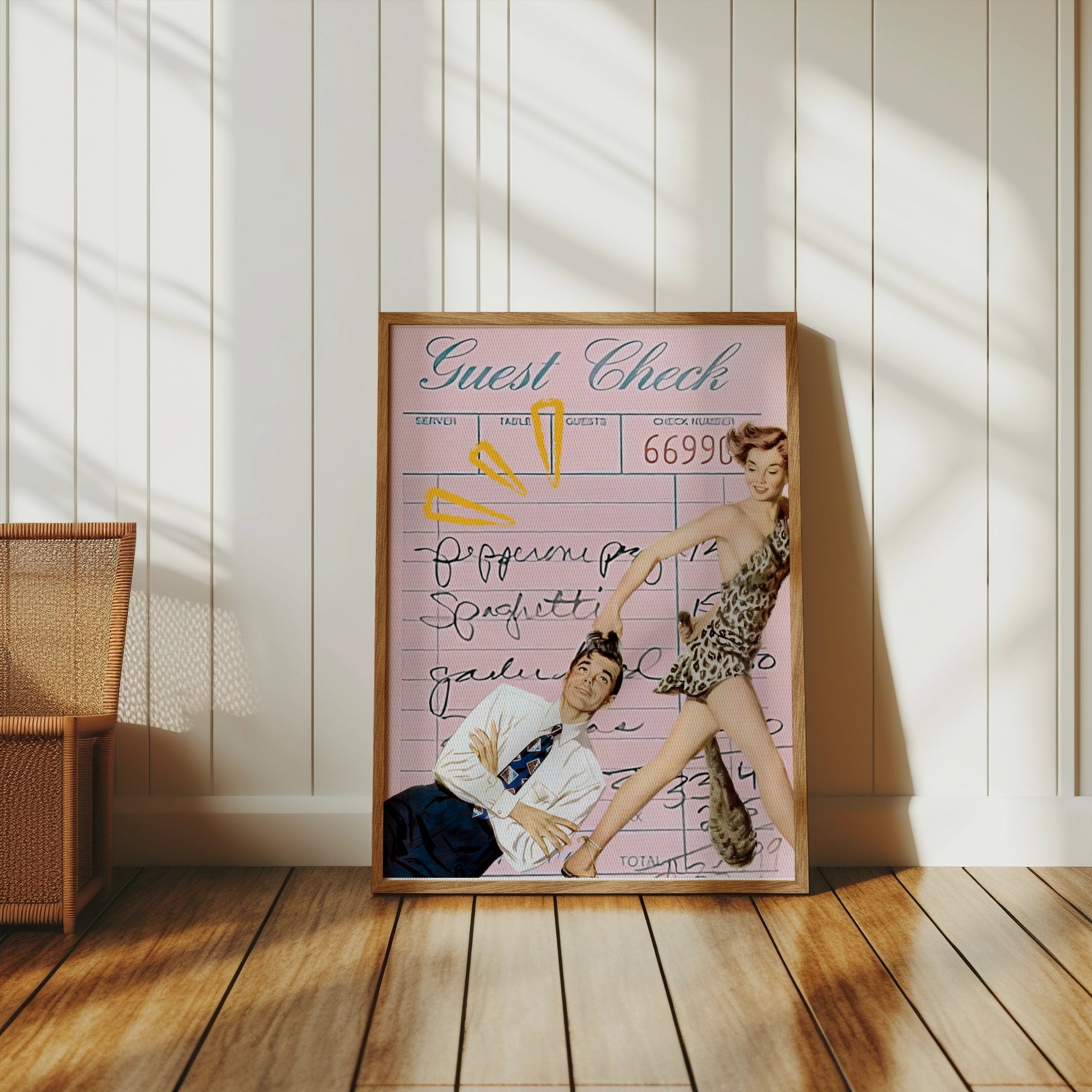 Premium Poster of Vintage Diner Guest Check Art Retro Posters