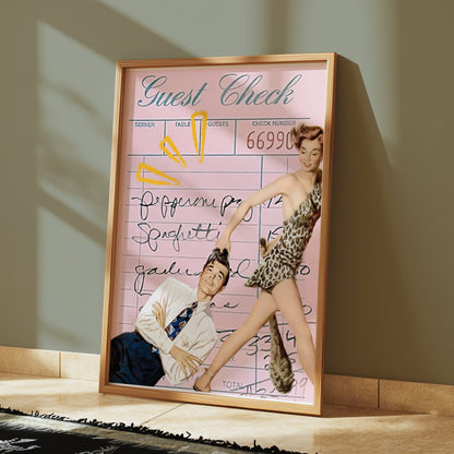 Premium Poster of Vintage Diner Guest Check Art Retro Posters