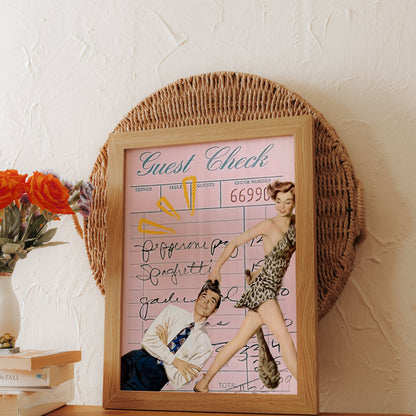 Premium Poster of Vintage Diner Guest Check Art Retro Posters