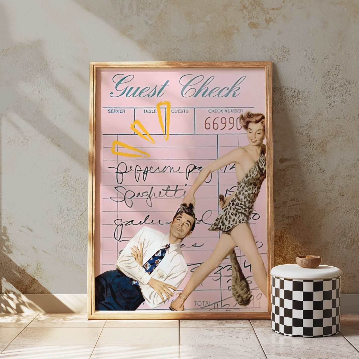 Premium Poster of Vintage Diner Guest Check Art Retro Posters