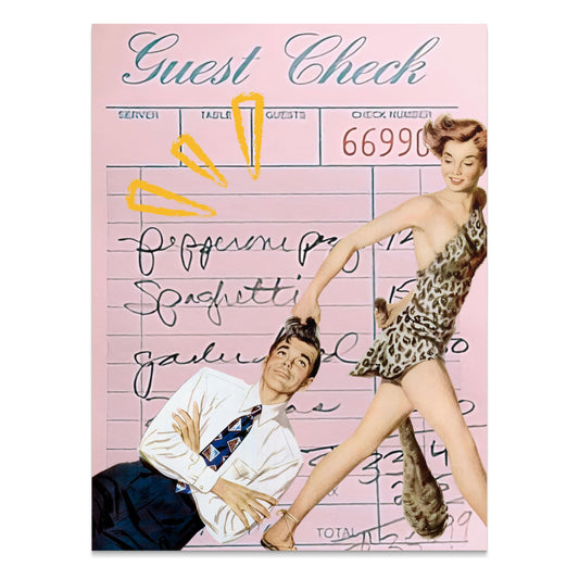 Premium Poster of Vintage Diner Guest Check Art Retro Posters