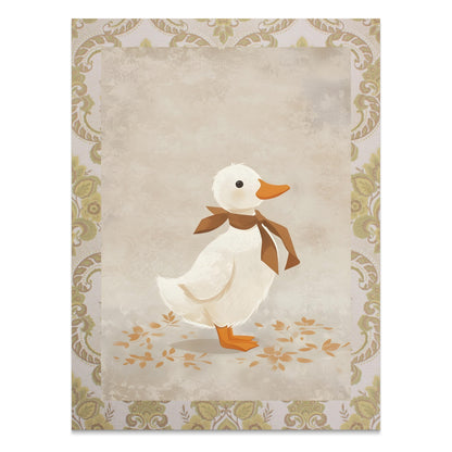 Premium Poster of Vintage Duck Illustration with Brown Bow Posters
