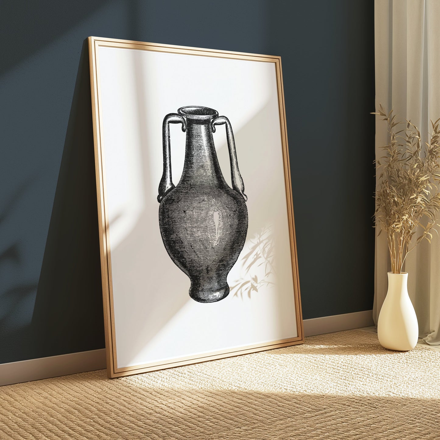 Premium Poster of Vintage Engraving Style Amphora Art Print Posters