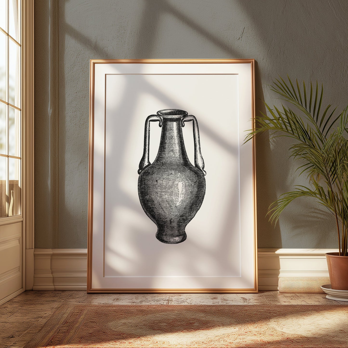 Premium Poster of Vintage Engraving Style Amphora Art Print Posters